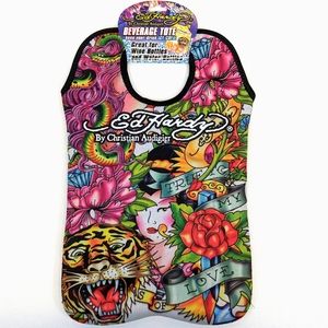 Ed Hardy Designs By Christian Audigier Neoprene Beverage Tote Tiger Geisha